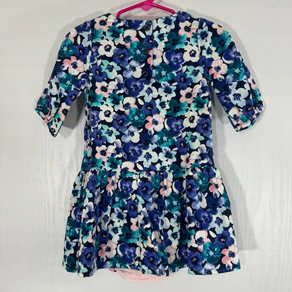 Gymboree‎ Baby Girl Floral Print Dress Corduroy w/ Bloomer 18-24 Months NWT